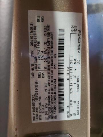 1FMCU0GD6JUC87294 - 2018 FORD ESCAPE SE Dorado foto 13