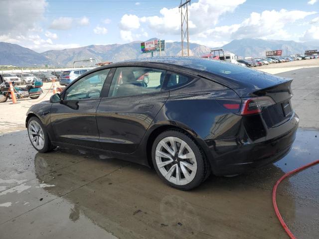 5YJ3E1EA6NF371713 - 2022 TESLA MODEL 3 BLACK photo 2