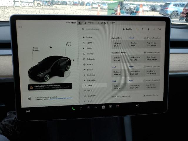 5YJ3E1EA6NF371713 - 2022 TESLA MODEL 3 BLACK photo 9