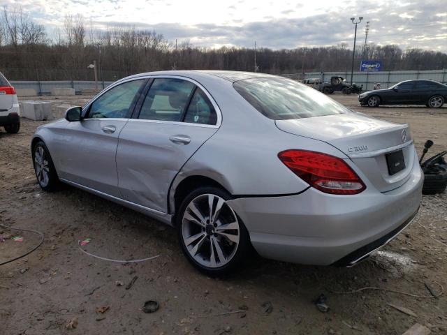 55SWF4KBXHU198919 - 2017 MERCEDES-BENZ C 300 4MATIC SILVER photo 2