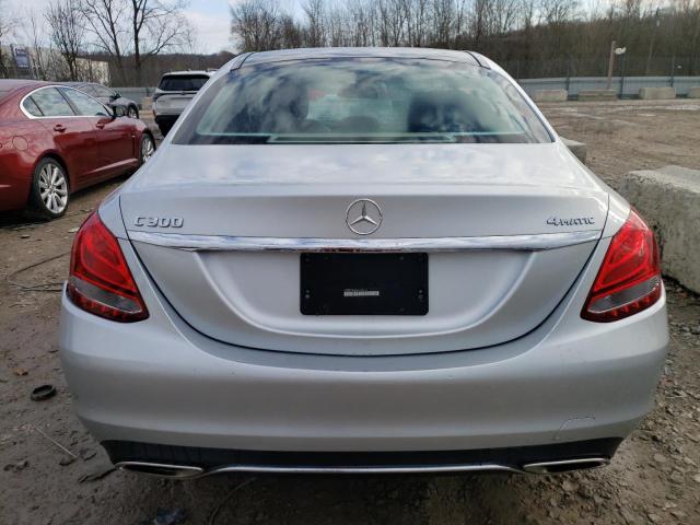 55SWF4KBXHU198919 - 2017 MERCEDES-BENZ C 300 4MATIC SILVER photo 6