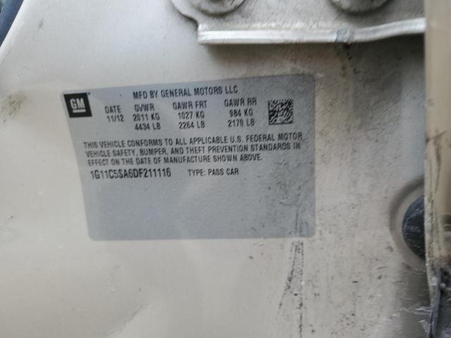 1G11C5SA6DF211116 - 2013 CHEVROLET MALIBU 1LT 米色 照片 12