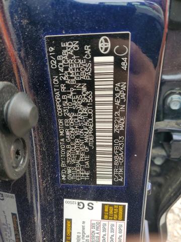 JTDEPRAE0LJ011563 - 2020 TOYOTA COROLLA LE BLUE photo 12