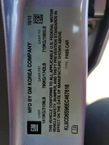 KL8CD6S96EC467616 - 2014 CHEVROLET SPARK 1LT Көк фото 12