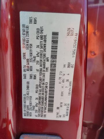 1FMCU0J96HUB73813 - 2017 FORD ESCAPE TITANIUM 红色 照片 14