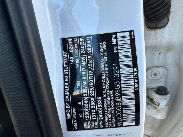 WDCGG8JB9EG313291 - 2014 MERCEDES-BENZ GLK 350 4MATIC WHITE photo 10