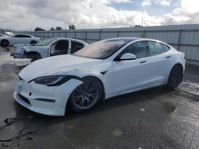 5YJSA1E50PF499829 - 2023 TESLA MODEL S WHITE photo 2