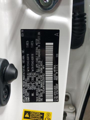 5TDJKRFHXGS269162 - 2016 TOYOTA HIGHLANDER XLE Blanc photo 13