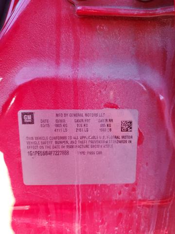 1G1PE5SB4F7227888 - 2015 CHEVROLET CRUZE LT 红色 照片 13