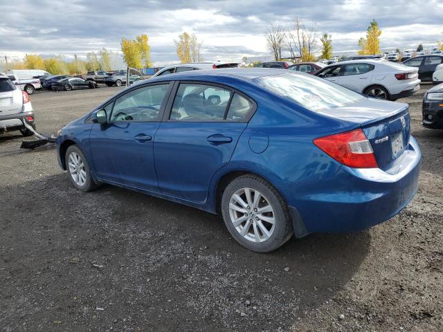 2HGFB2E59CH025520 - 2012 HONDA CIVIC LX BLUE photo 2