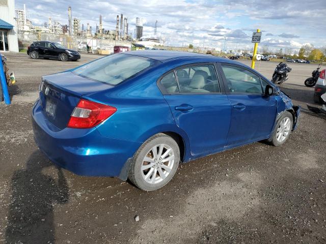 2HGFB2E59CH025520 - 2012 HONDA CIVIC LX BLUE photo 3