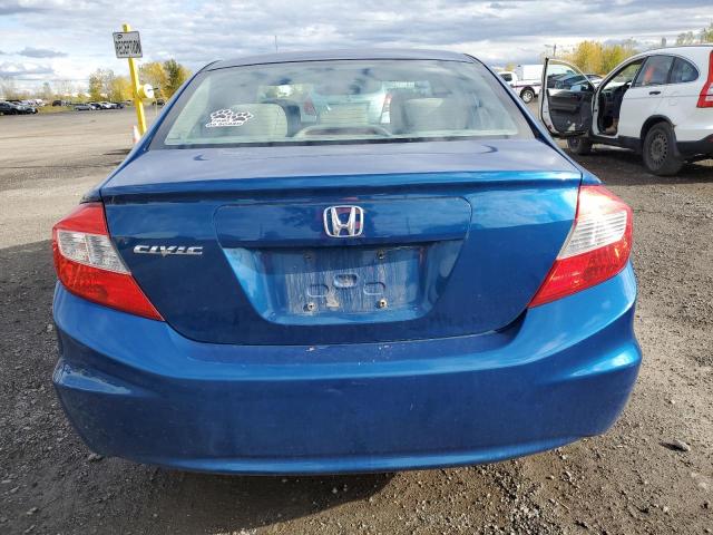 2HGFB2E59CH025520 - 2012 HONDA CIVIC LX BLUE photo 6