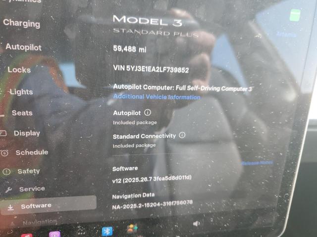 5YJ3E1EA2LF739852 - 2020 TESLA MODEL 3 Կապույտ լուսանկար 9