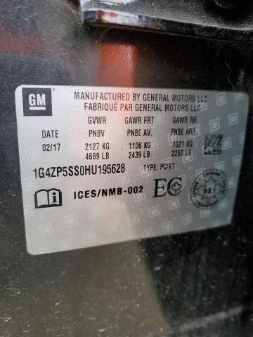 1G4ZP5SS0HU195628 - 2017 BUICK LACROSSE ESSENCE Czarny zdjęcie 12