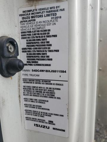 54DC4W1BXJS811584 - 2018 ISUZU NPR HD Beyaz fotoğraf 13
