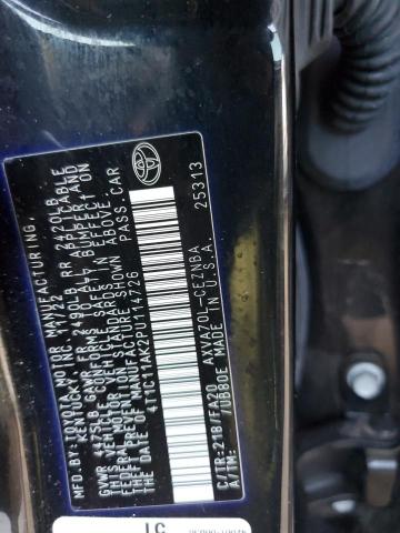 4T1C11AK2PU114726 - 2023 TOYOTA CAMRY LE შავი ფოტო 12