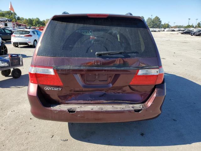 5FNRL38727B090653 - 2007 HONDA ODYSSEY EXL მუქწითელი ფოტო 6