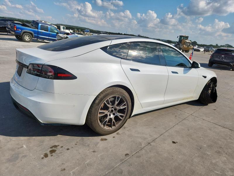 5YJSA1E56PF500191 - 2023 TESLA MODEL S Белый фото 3