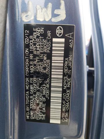 JTDBT4K36CL035028 - 2012 TOYOTA YARIS Mavi foto 13