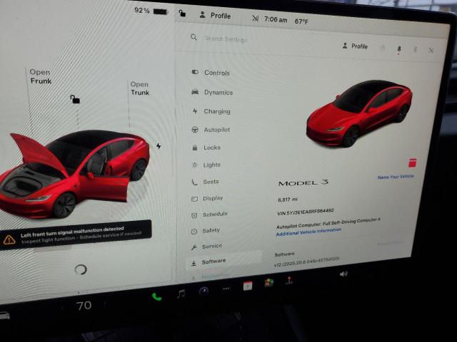 5YJ3E1EA8RF864492 - 2024 TESLA MODEL 3 Qırmızı foto 9