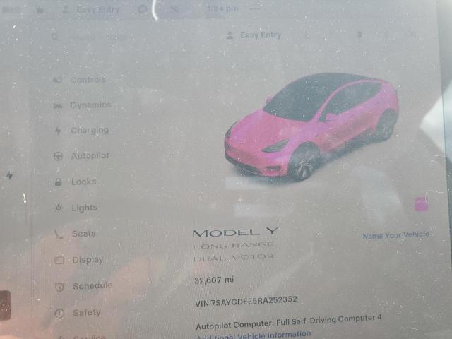 7SAYGDEE5RA252352 - 2024 TESLA MODEL Y Темно-сірий фото 9