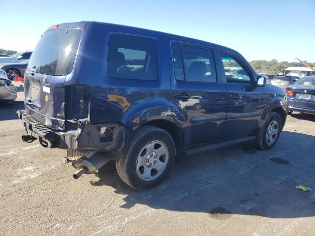 5FNYF3H20DB042801 - 2013 HONDA PILOT LX BLUE photo 3