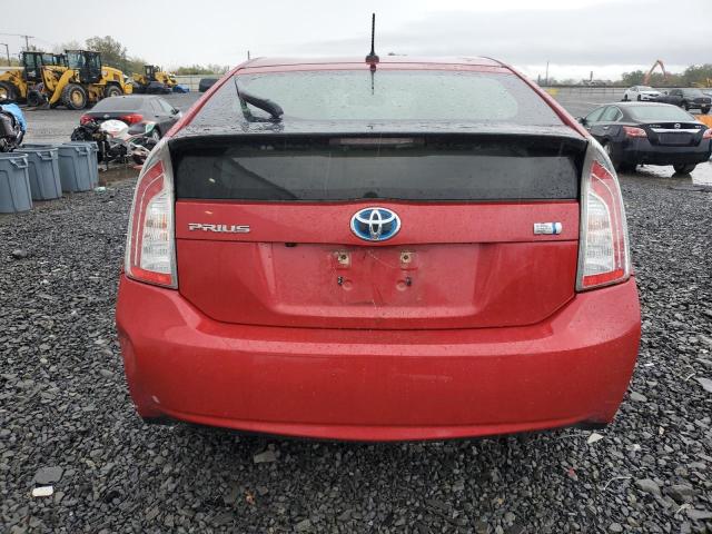 JTDKN3DU0C1549222 - 2012 TOYOTA PRIUS RED photo 6