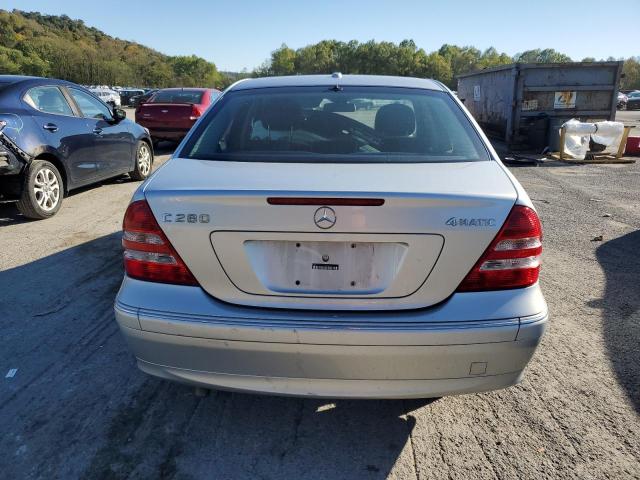 WDBRF92H97F891490 - 2007 MERCEDES-BENZ C 280 4MATIC SILVER photo 6