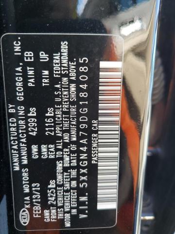 5XXGN4A79DG184085 - 2013 KIA OPTIMA EX BLACK photo 12