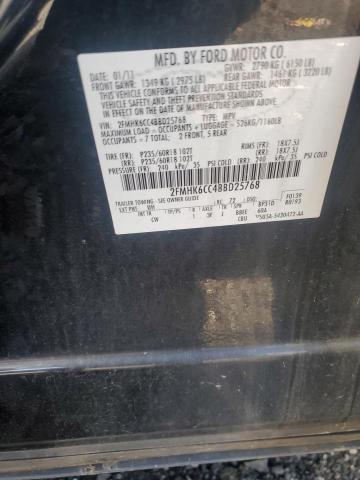 2FMHK6CC4BBD25768 - 2011 FORD FLEX SEL BLACK photo 13