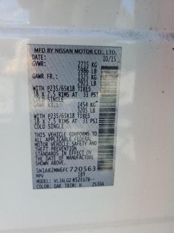 5N1AR2MN6FC720563 - 2015 NISSAN PATHFINDER S Ağ foto 13