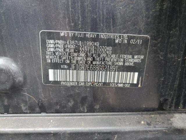 JF1GR7E68BG821891 - 2011 SUBARU IMPREZA WRX BLACK photo 13