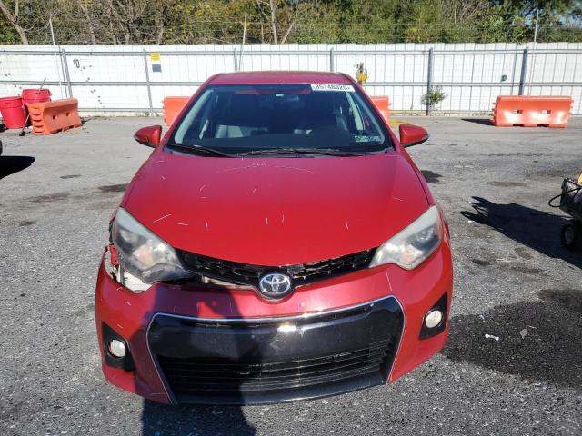 2T1BURHE8EC140974 - 2014 TOYOTA COROLLA L RED photo 5