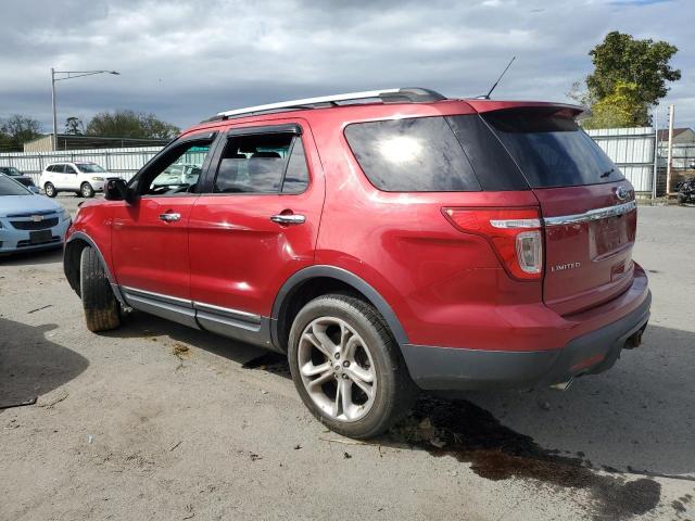 1FM5K8F85FGB55358 - 2015 FORD EXPLORER LIMITED RED photo 2