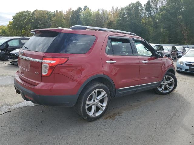 1FM5K8F85FGB55358 - 2015 FORD EXPLORER LIMITED RED photo 3