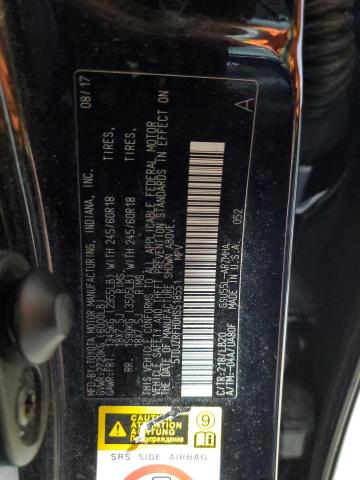 5TDJZRFH0HS518551 - 2017 TOYOTA HIGHLANDER SE 黑色 照片 13