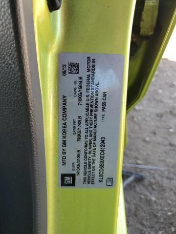 KL8CD6S9XEC412943 - 2014 CHEVROLET SPARK 1LT GREEN photo 13