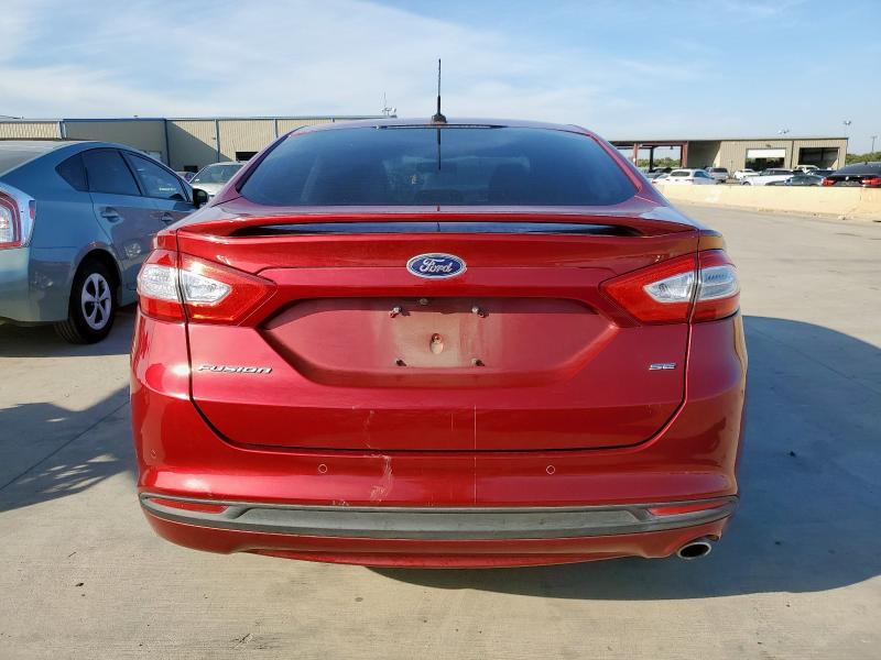 3FA6P0H77GR192668 - 2016 FORD FUSION SE RED photo 6