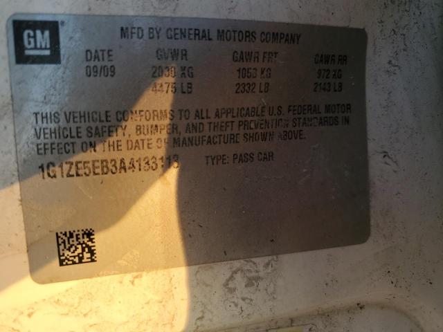 1G1ZE5EB3A4133113 - 2010 CHEVROLET MALIBU LTZ თეთრი ფოტო 12