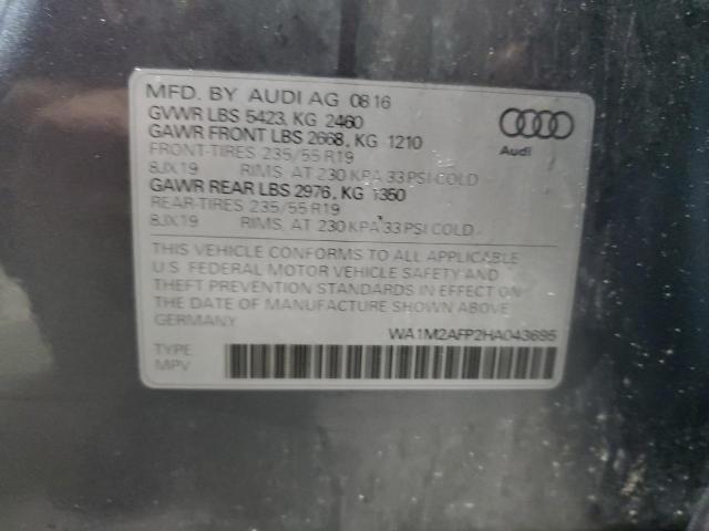 WA1M2AFP2HA043695 - 2017 AUDI Q5 PREMIUM PLUS 银色 照片 13