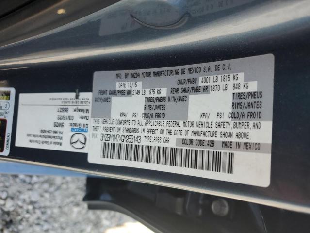 3MZBM1M7XGM263143 - 2016 MAZDA 3 TOURING BLUE photo 12