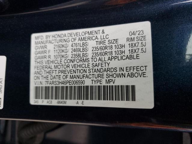 7FARS3H46PE006590 - 2023 HONDA CR-V EX BLUE photo 13