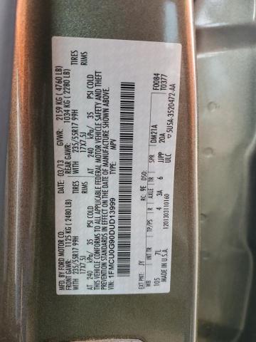 1FMCU0G90DUD13999 - 2013 FORD ESCAPE SE أخضر صورة 13