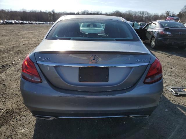 55SWF4KBXFU059869 - 2015 MERCEDES-BENZ C 300 4MATIC SILVER photo 6