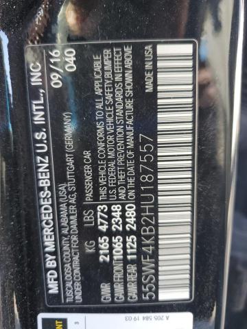 55SWF4KB2HU187557 - 2017 MERCEDES-BENZ C 300 4MATIC BLACK photo 13