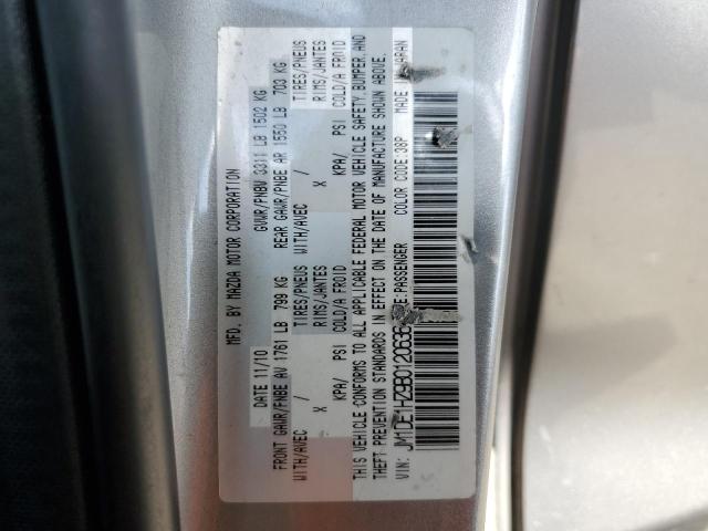 JM1DE1HZ9B0120636 - 2011 MAZDA MAZDA2 SILVER photo 12