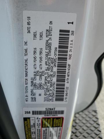 5TFSZ5AN7JX147561 - 2018 TOYOTA TACOMA ACCESS CAB Blanco foto 12