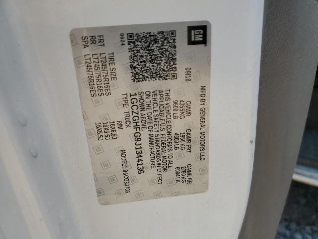 1GCZGHFG9J1344136 - 2018 CHEVROLET EXPRESS G3 Ақ фото 13