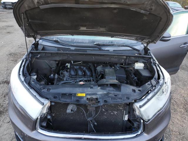 5TDJKRFH1GS262651 - 2016 TOYOTA HIGHLANDER XLE CHARCOAL photo 12