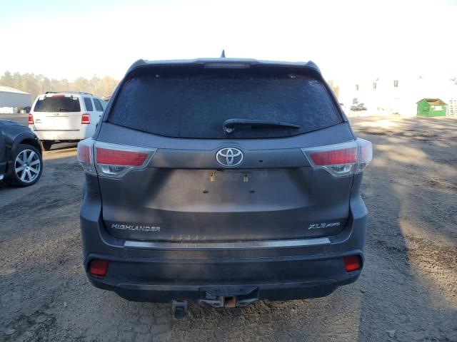 5TDJKRFH1GS262651 - 2016 TOYOTA HIGHLANDER XLE CHARCOAL photo 6